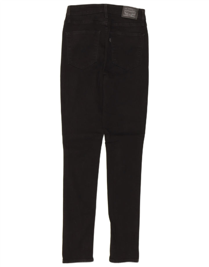 Calça jeans feminina LEVI'S 721 cintura alta skinny W27 L30 algodão preto