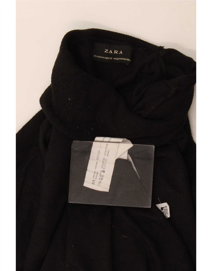 Zara Suéter masculino com gola redonda e viscose preta média