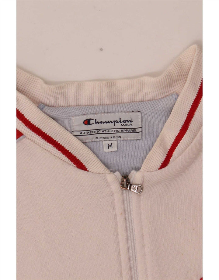 Jaqueta feminina Champion Michigan Tracksuit Top UK 12 Médio Branco