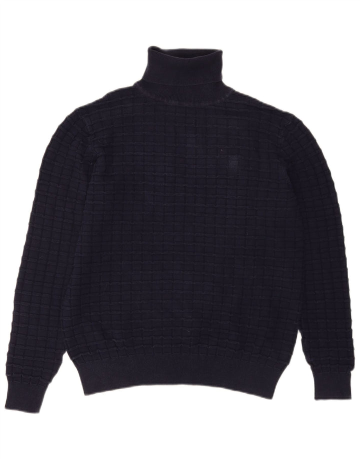 Suéter masculino G-STAR com gola redonda e algodão azul marinho médio