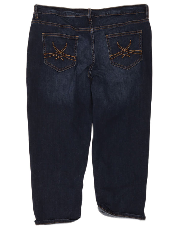 Calça jeans feminina Marks & Spencer UK 16 grande W38 L20 azul marinho algodão