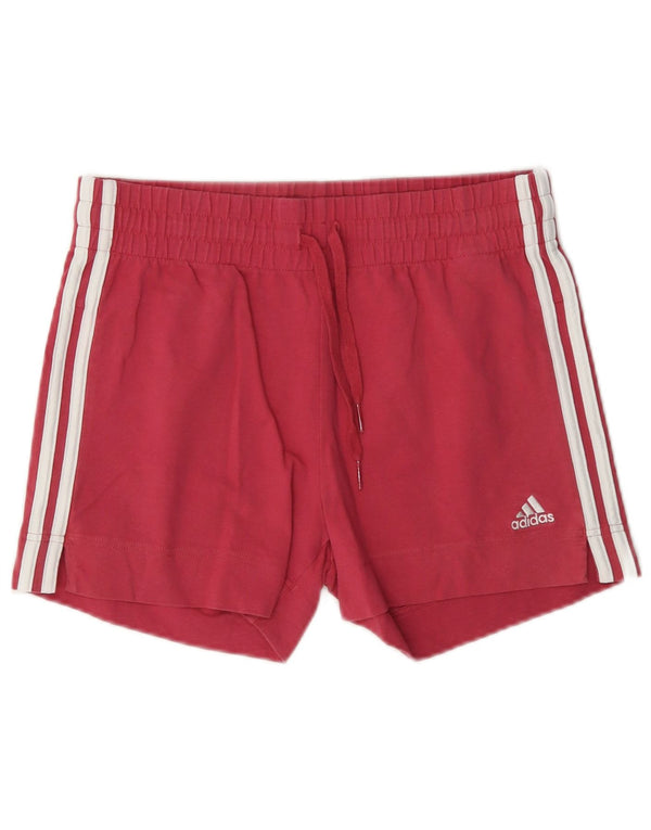 Shorts esportivos femininos Adidas UK 8/10 pequeno algodão vermelho