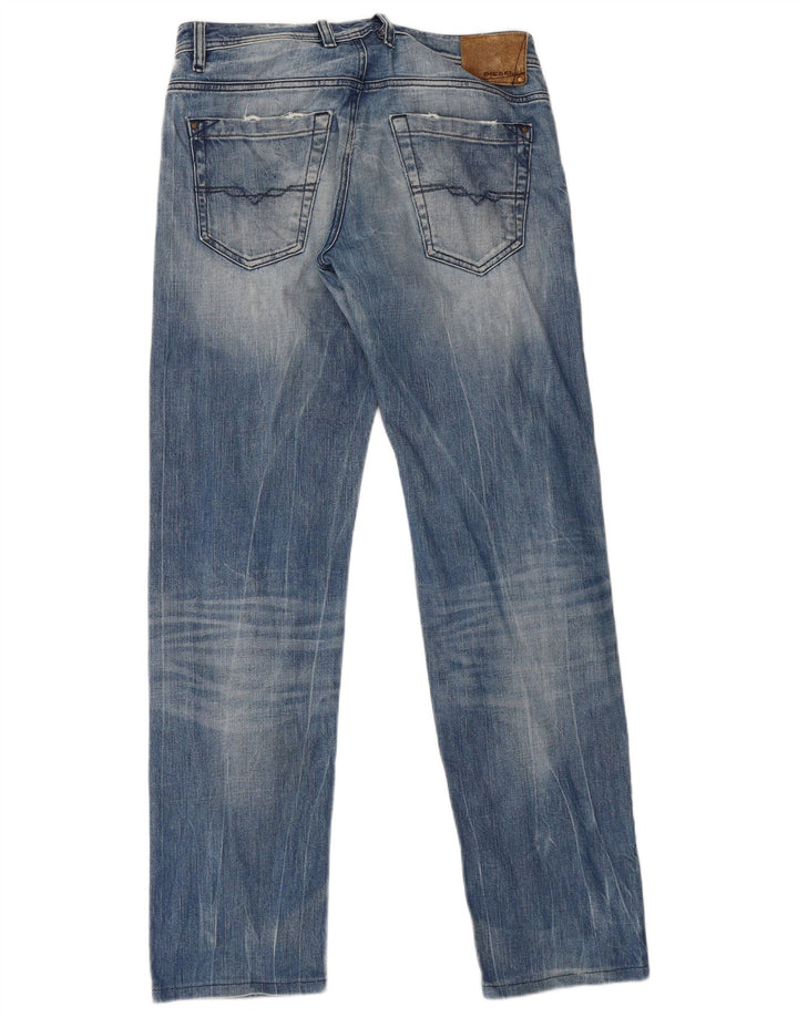 Diesel Masculino Koolter Straight Jeans W33 L34 Azul Algodão