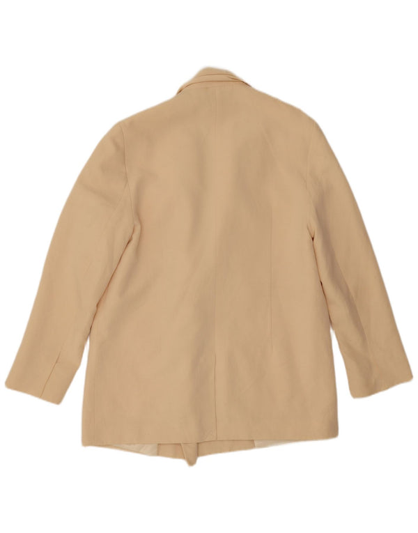 Jaqueta blazer feminina Zara com corte solto e peito duplo Reino Unido 14 médio bege