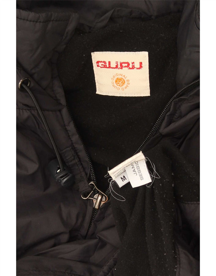 Jaqueta acolchoada masculina Guru UK 38 nylon preto médio