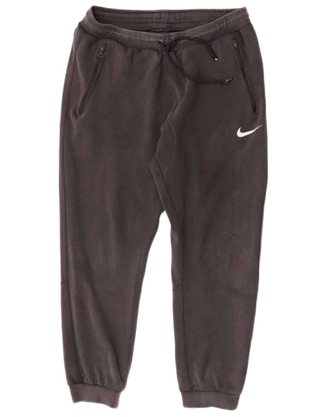 Nike masculino colheita calças de treino joggers algodão cinza médio