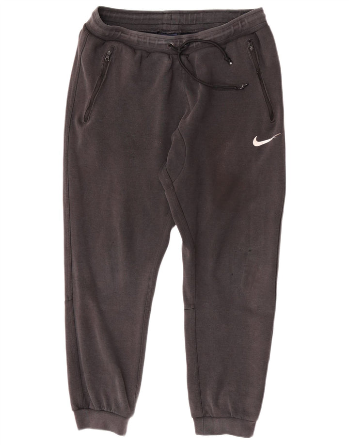 Nike masculino colheita calças de treino joggers algodão cinza médio