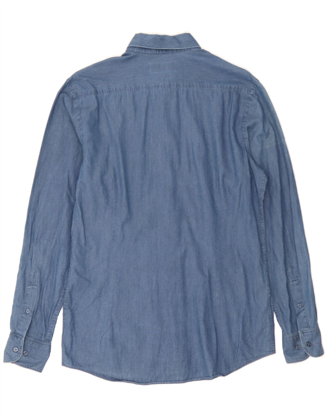 MASSIMO DUTTI Mens Abstract Pattern Shirt Medium Blue Cotton Vintage Massimo Dutti and Second-Hand Massimo Dutti from Messina Hembry 