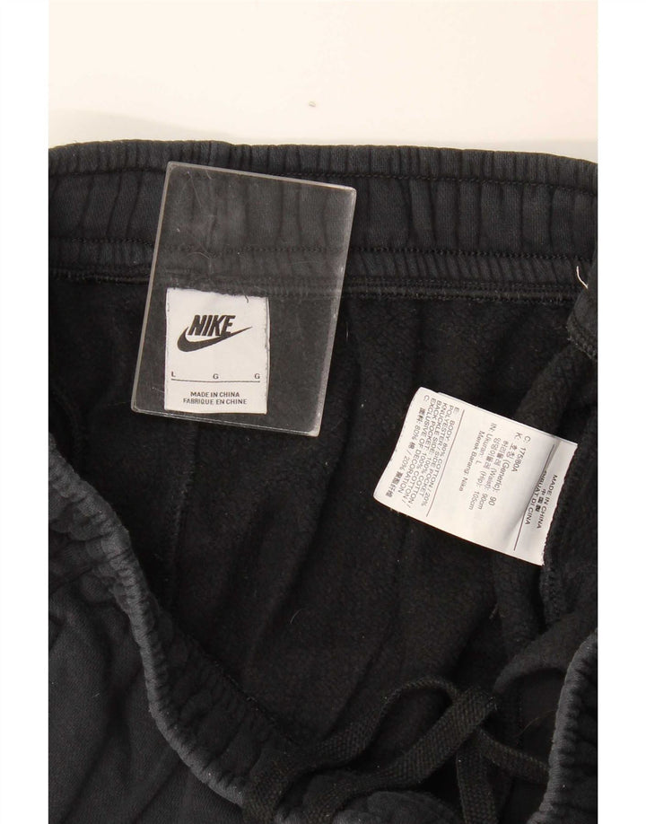 Calça de treino masculina Nike joggers grande algodão preto