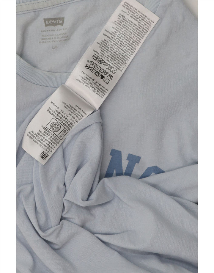 Camiseta gráfica masculina Levi's Top grande de algodão azul