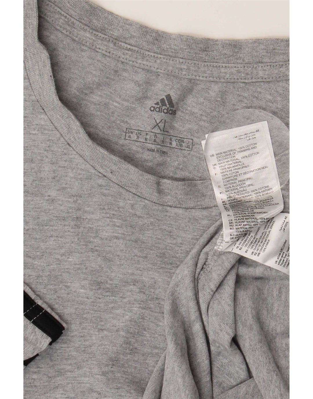 Camiseta masculina Adidas Top XL cinza algodão