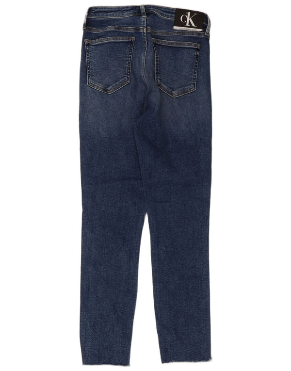 Calça jeans skinny feminina Calvin Klein cintura alta W30 L28 algodão azul