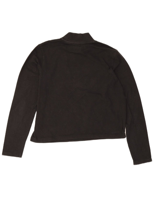Puma Womens Crop Graphic Top Manga Longa Reino Unido 12 Médio Preto