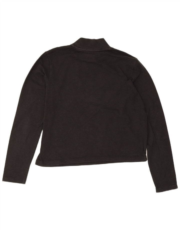 Puma Womens Crop Graphic Top Manga Longa Reino Unido 12 Médio Preto