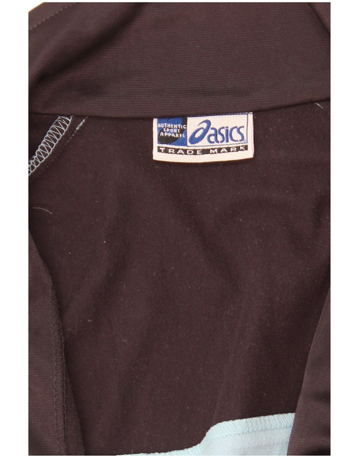 Asics Jaqueta masculina de agasalho grande bloco colorido azul