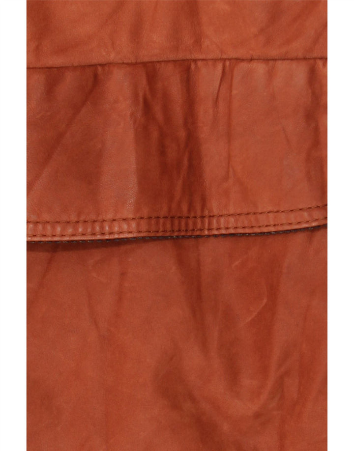 Jaqueta de couro masculina Dibi Reino Unido 42 XL couro marrom