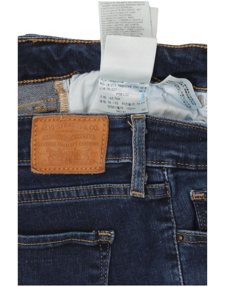 Calça jeans feminina Levi's Slim Bootcut W30 L32 azul marinho algodão