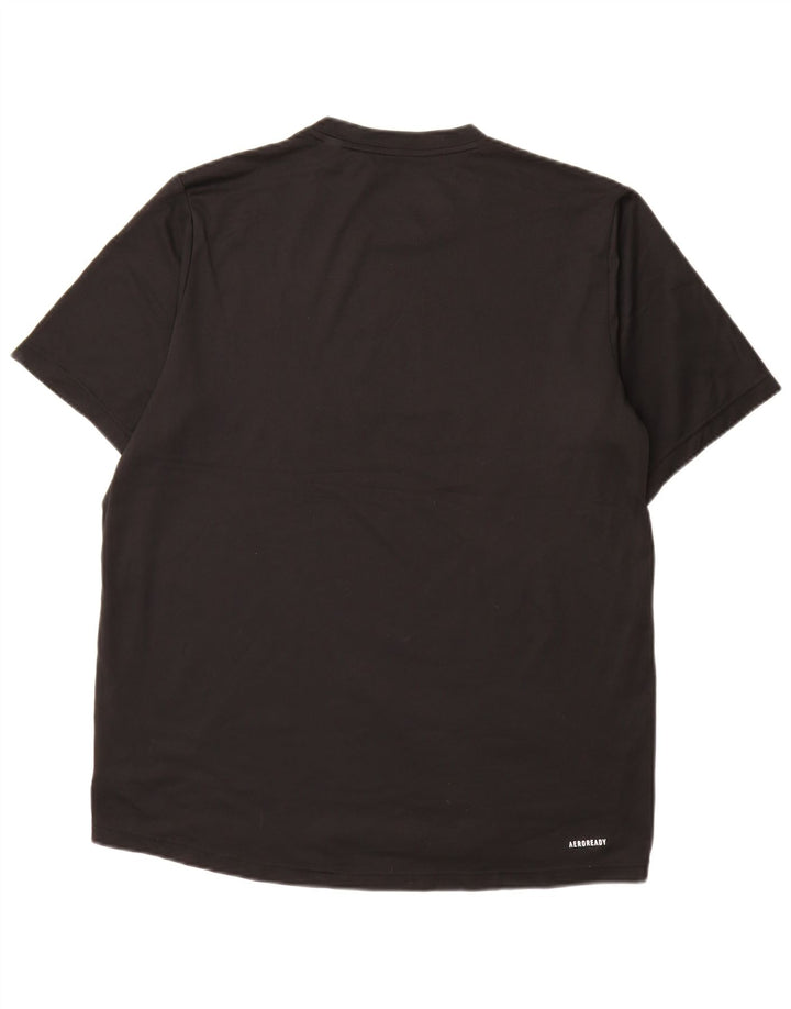 Camiseta Adidas Masculina Aeroready Graphic Top Grande Poliéster Preto