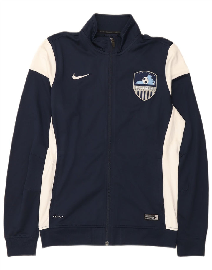 Nike Mens Dri Fit Tracksuit Top Jacket Médio Azul Marinho Colourblock