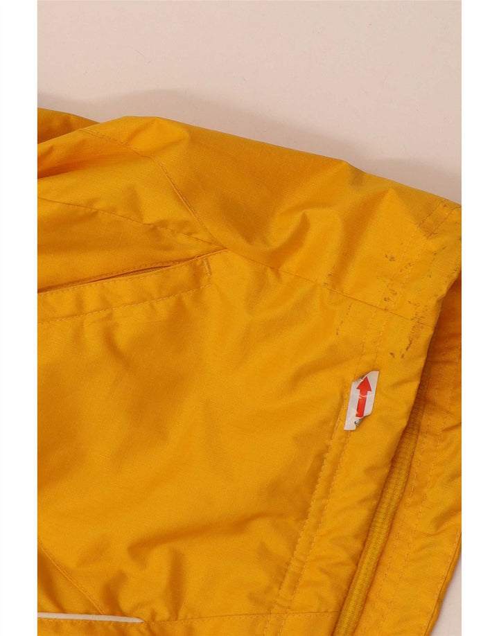 Jako Mens Graphic Hooded Rain Jacket UK 38 Medium Yellow Colourblock