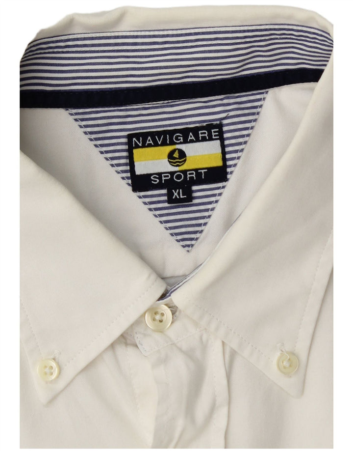 Camisa masculina NAVIGARE XL algodão branco