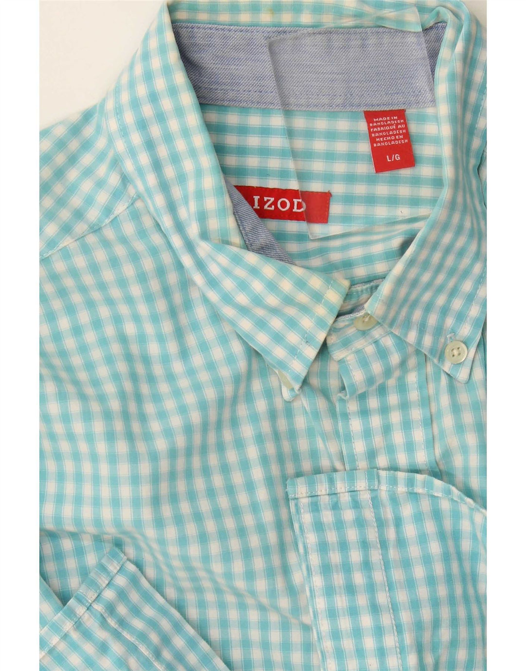 Camisa masculina Izod grande guingão azul