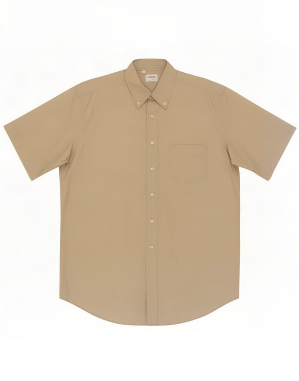 Camisa masculina de manga curta Benetton XL Algodão bege
