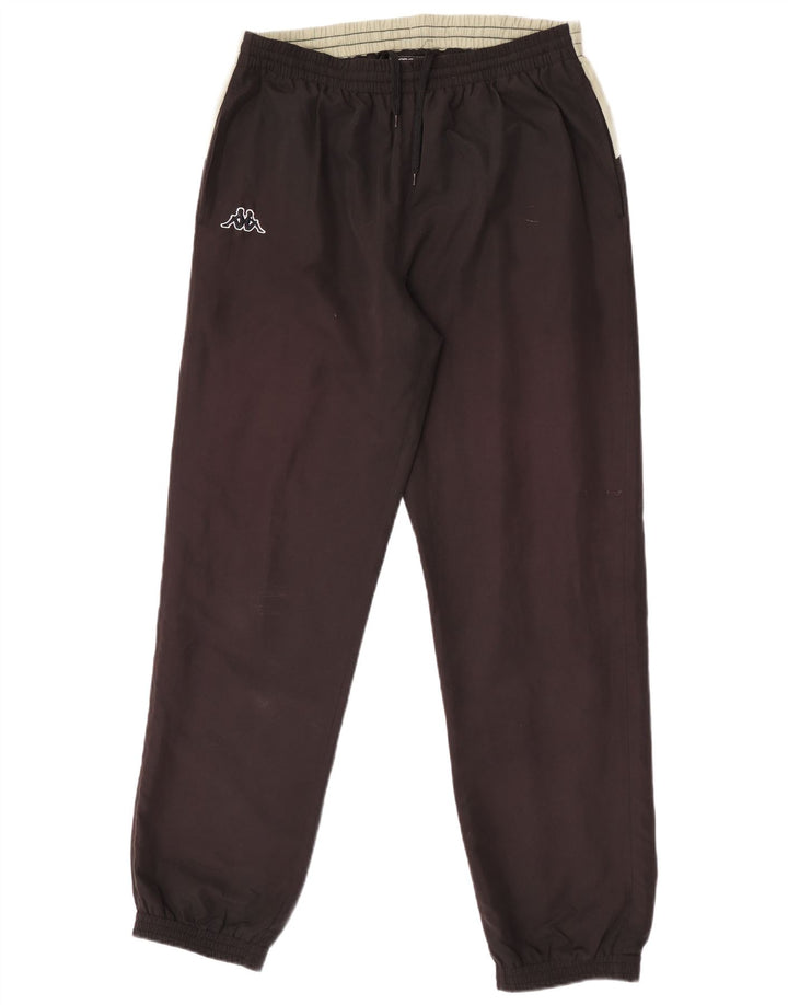 Calça de treino masculina Kappa Joggers grande poliéster colorblock preto