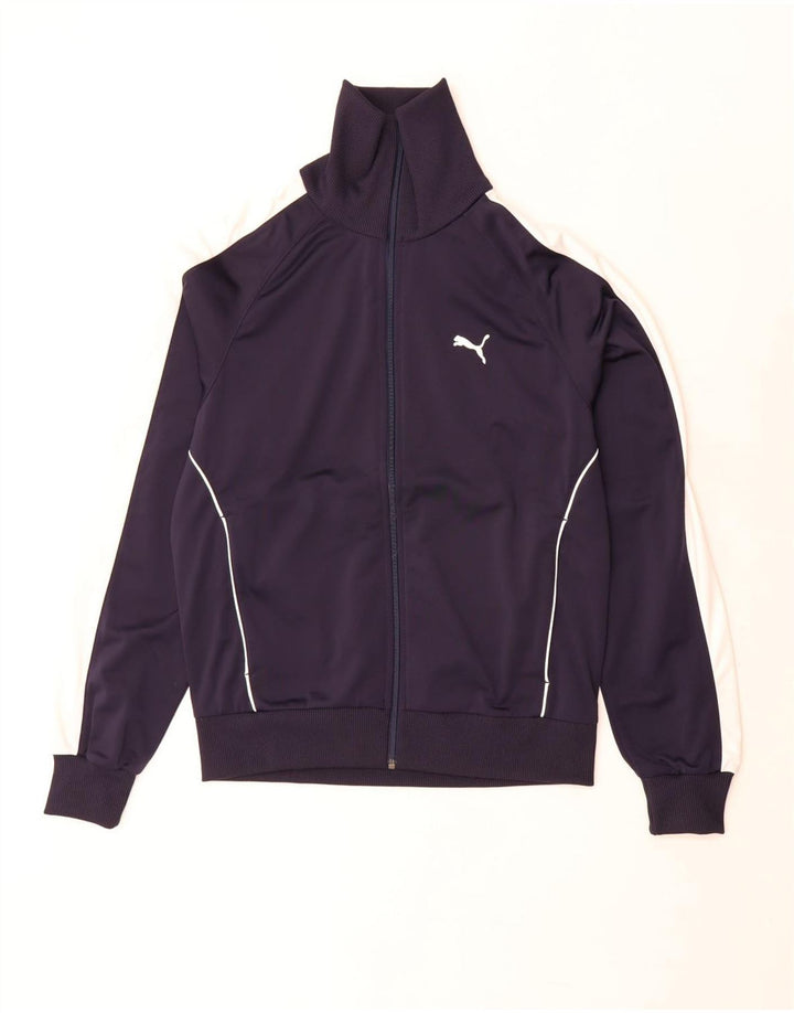 Puma Mens Tracksuit Top Jacket Médio Azul Marinho Colorblock Poliéster