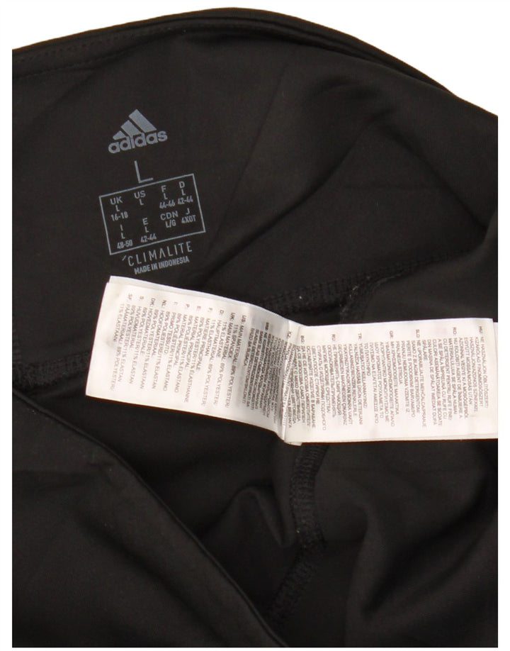 Leggings Adidas Climalite Feminina UK 16/18 Grande Poliéster Preto