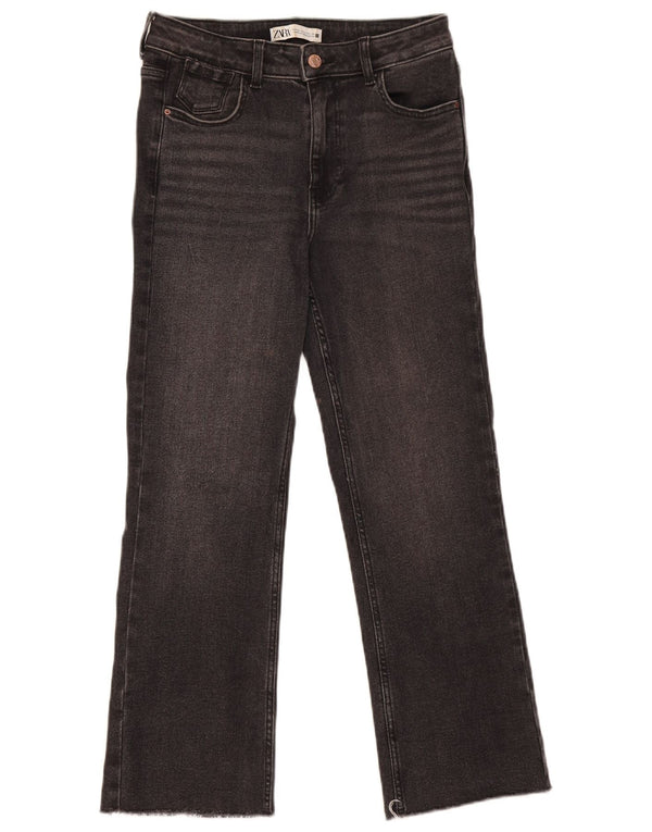 Calça jeans reta feminina Zara EU 36 XS W26 L27 algodão cinza