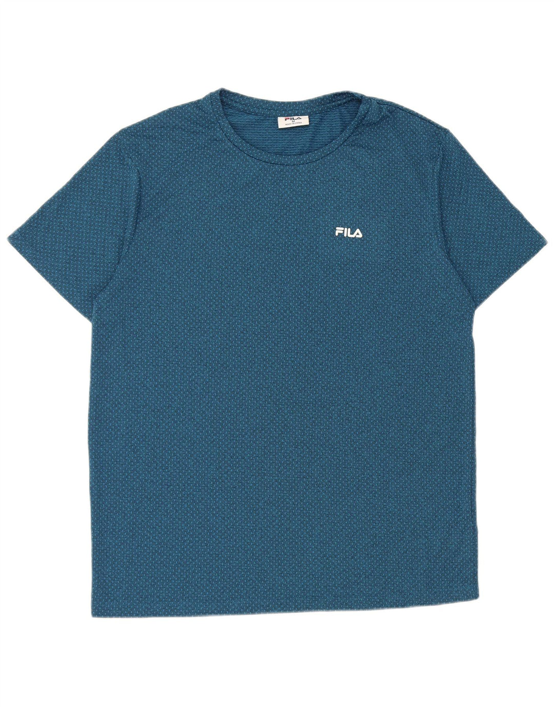 Camiseta masculina Fila Top médio poliéster manchado azul