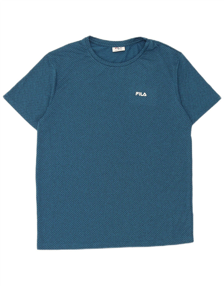 Camiseta masculina Fila Top médio poliéster manchado azul