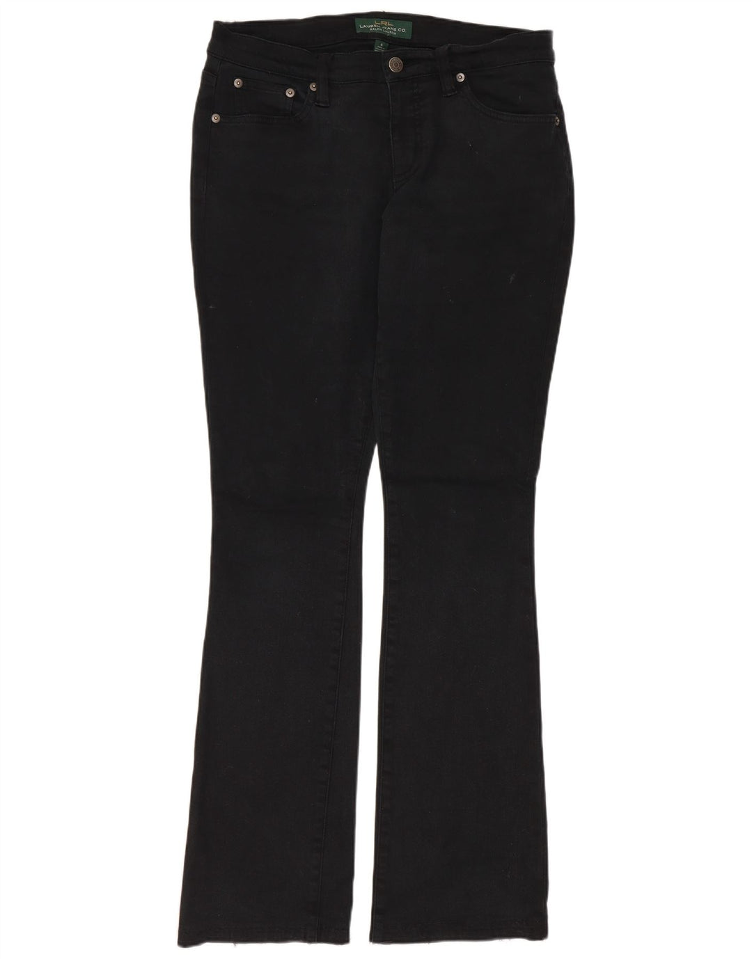 Ralph Lauren Jeans Bootcut Feminino US 6 Médio W30 L31 Algodão Preto