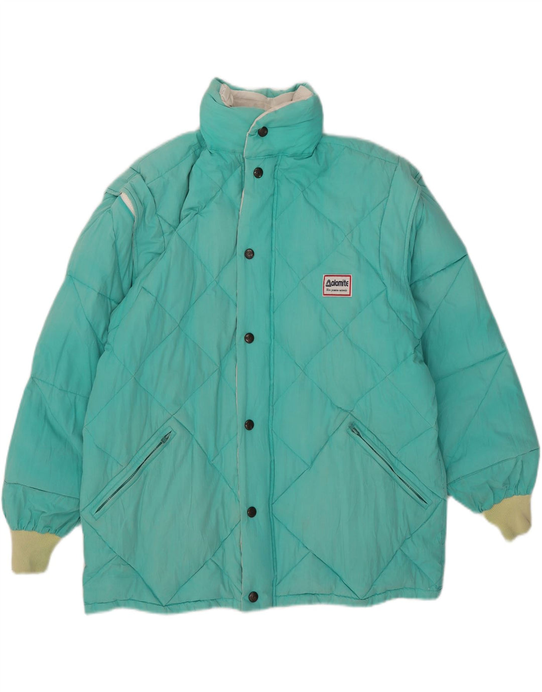 Jaqueta acolchoada reversível com capuz masculina Dolomite UK 36 poliéster branco pequeno