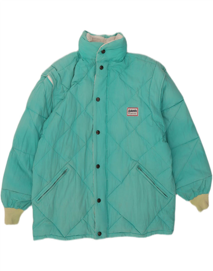 Jaqueta acolchoada reversível com capuz masculina Dolomite UK 36 poliéster branco pequeno