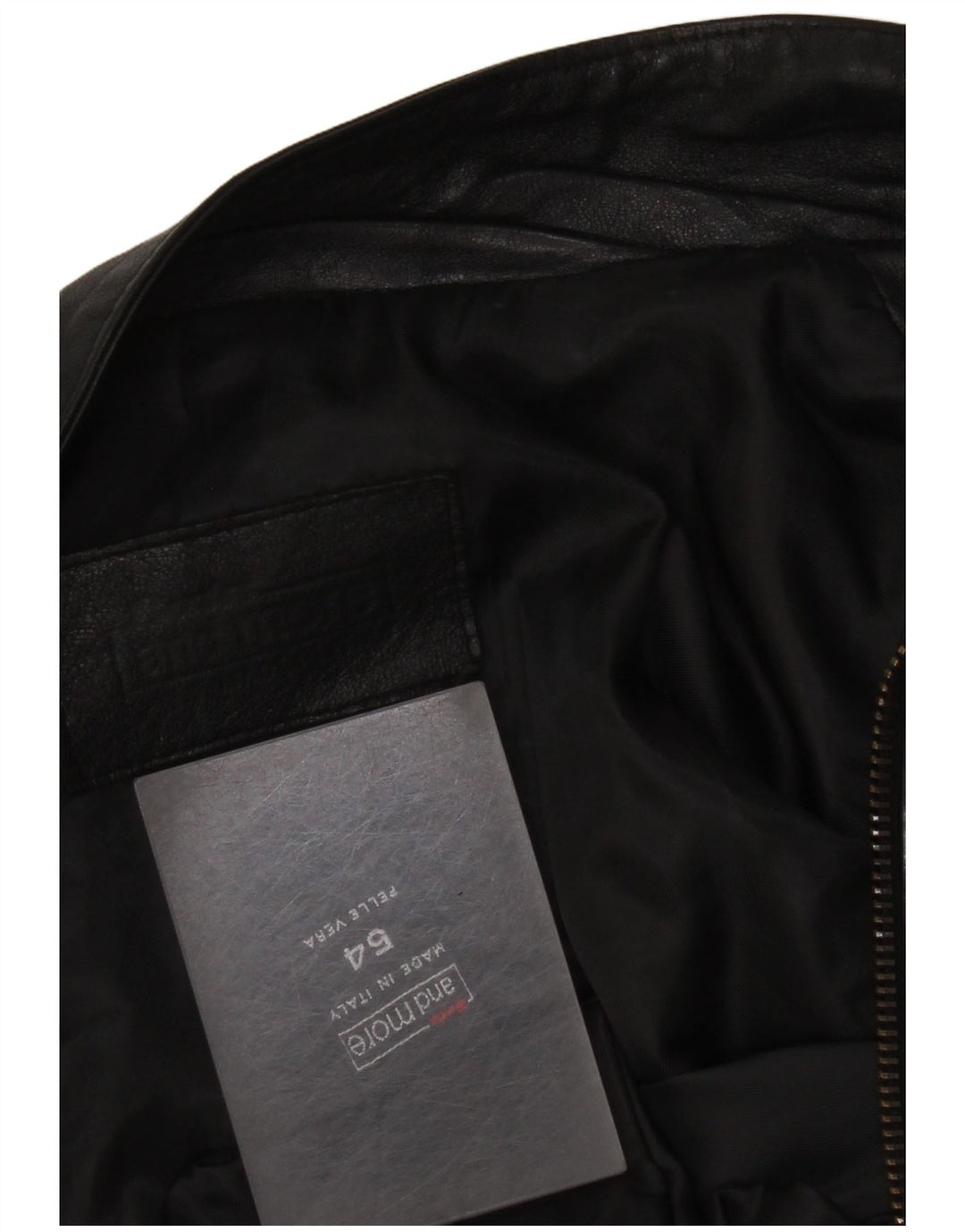 Jaqueta de couro masculina vintage IT 54 2XL couro preto