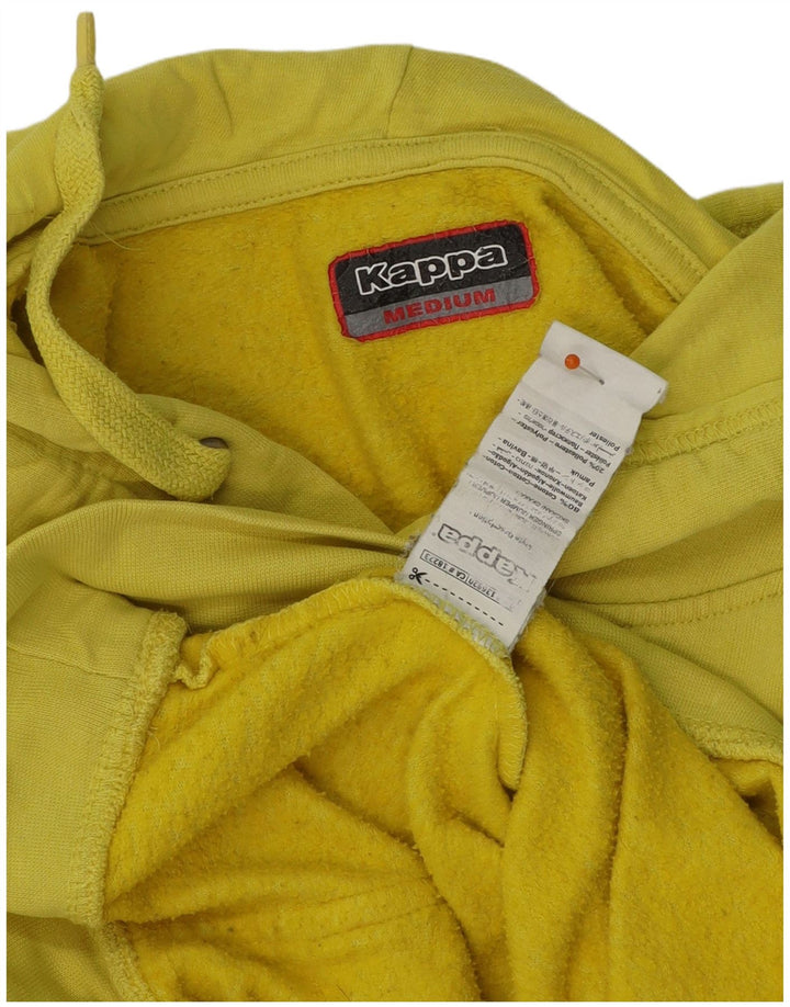 KAPPA moletom com capuz masculino gráfico médio algodão amarelo