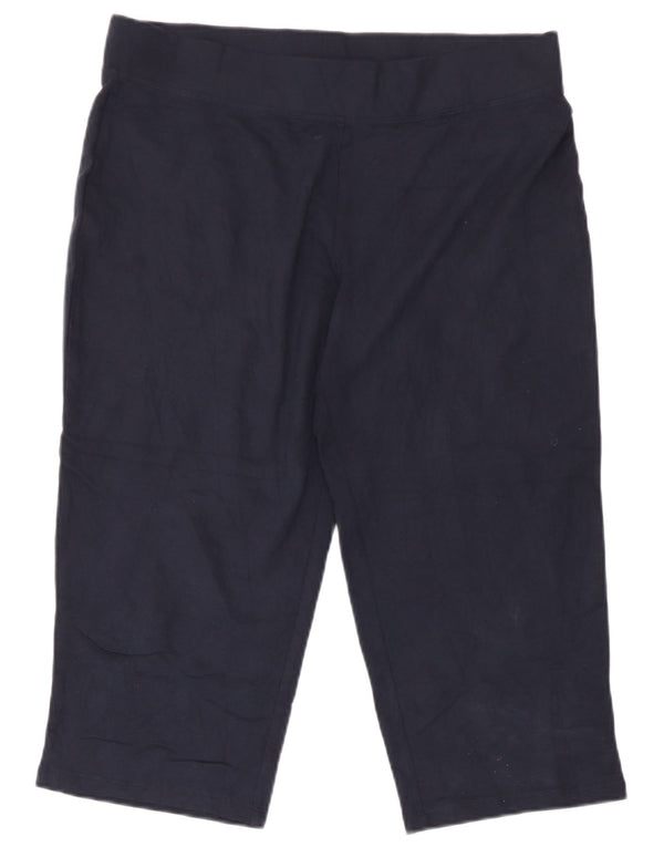 Calça de treino capri feminina Marks & Spencer Reino Unido 12 médio azul marinho