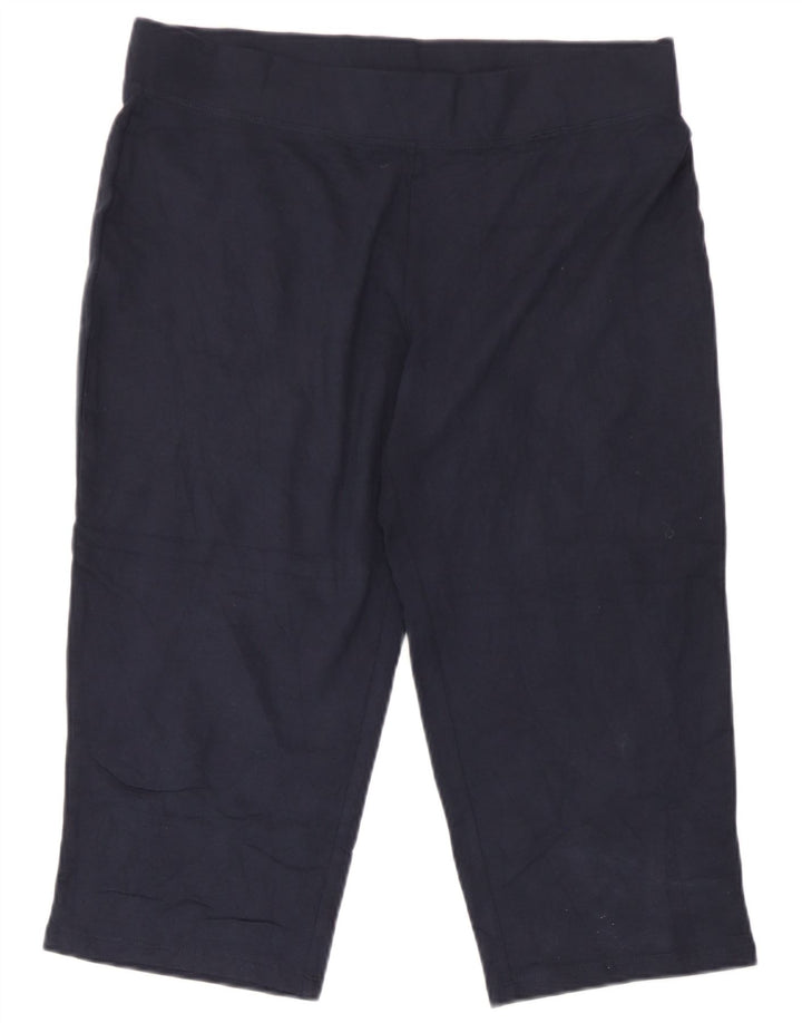 Calça de treino capri feminina Marks & Spencer Reino Unido 12 médio azul marinho