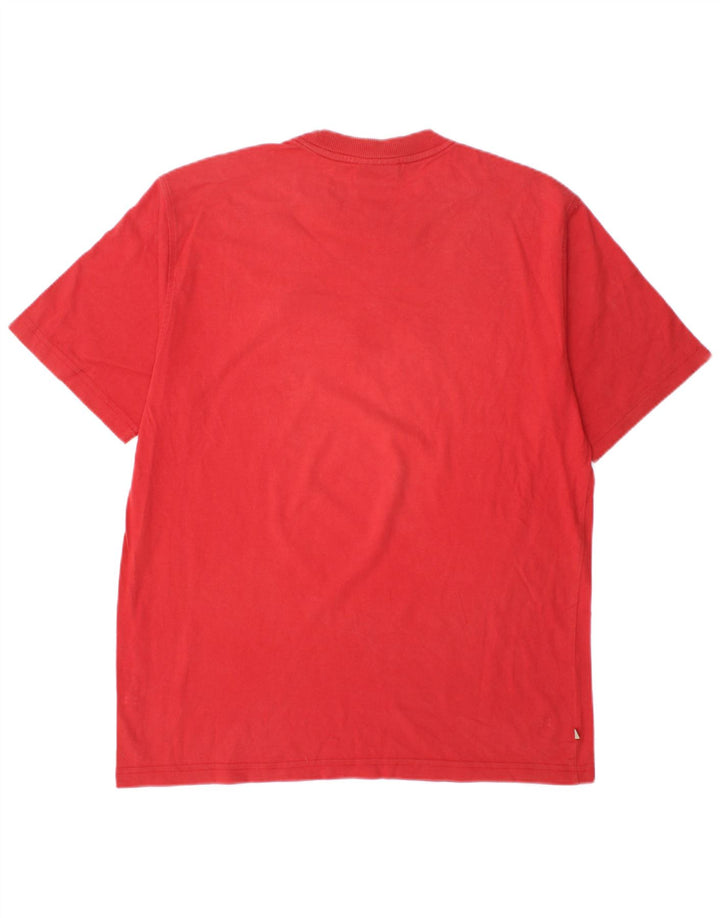 REEBOK Camiseta masculina gráfica Top pequeno vermelho
