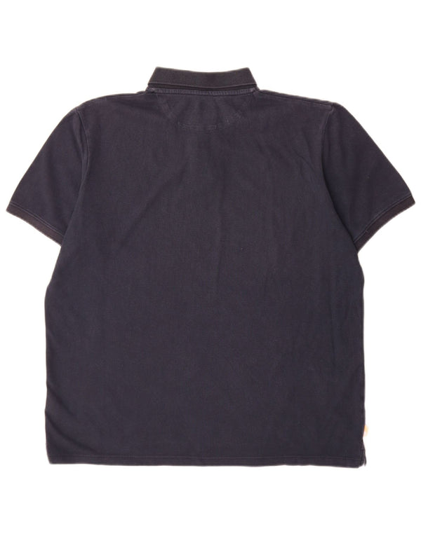 Camisa polo masculina Timberland grande algodão azul marinho