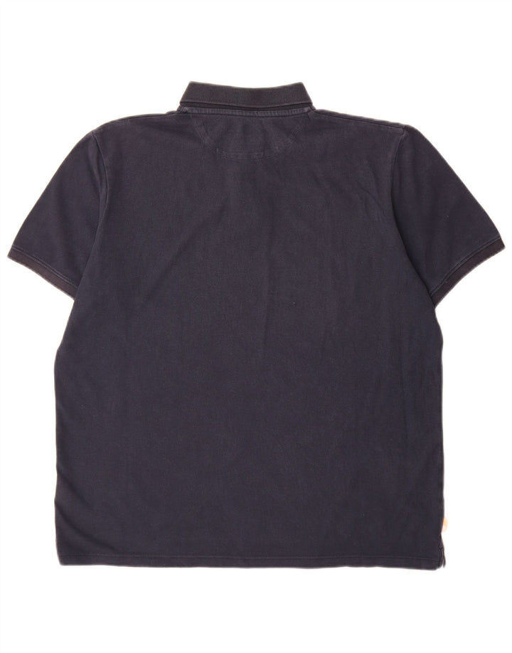 Camisa polo masculina Timberland grande algodão azul marinho