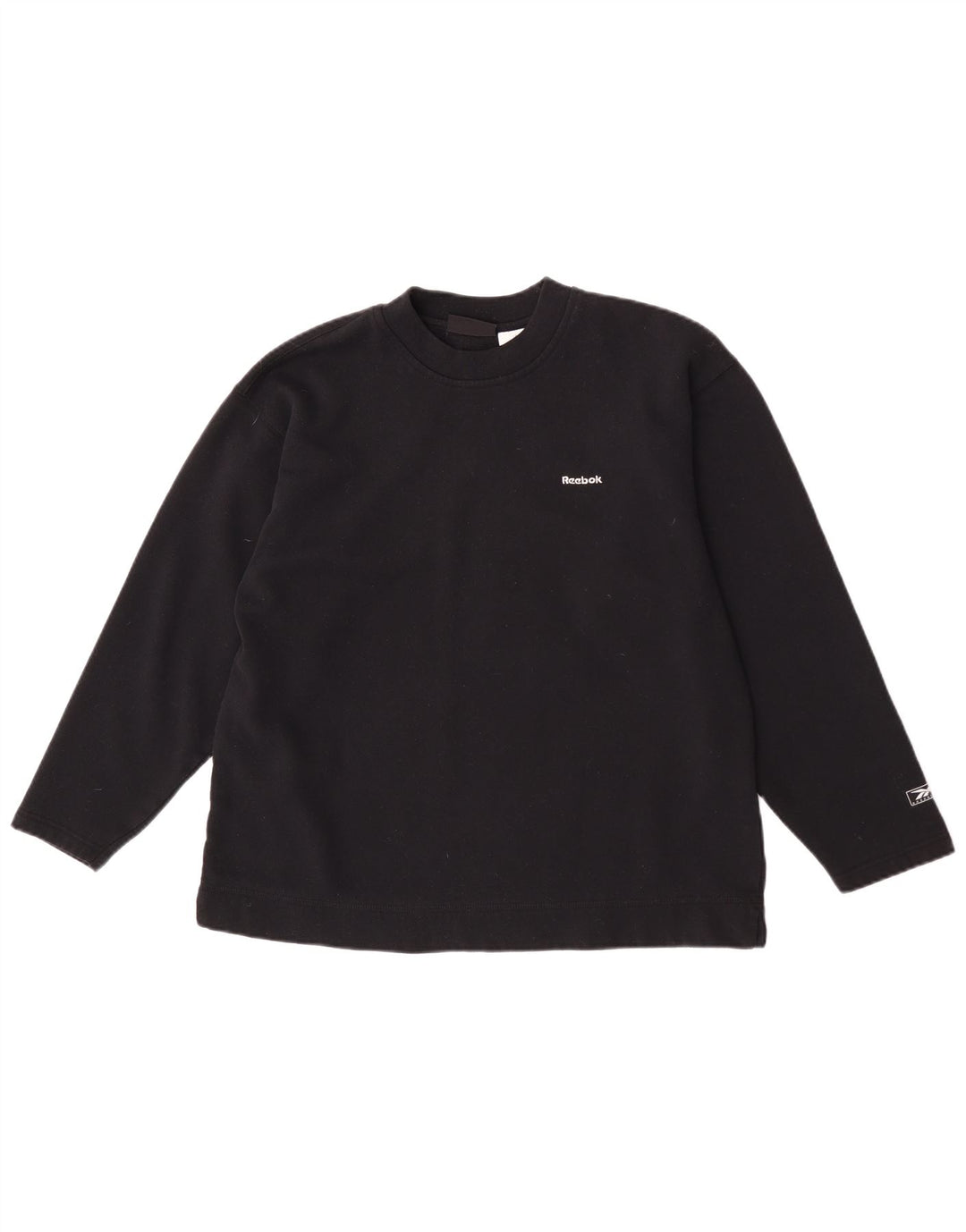 Reebok moletom feminino jumper UK 12 médio preto poliéster