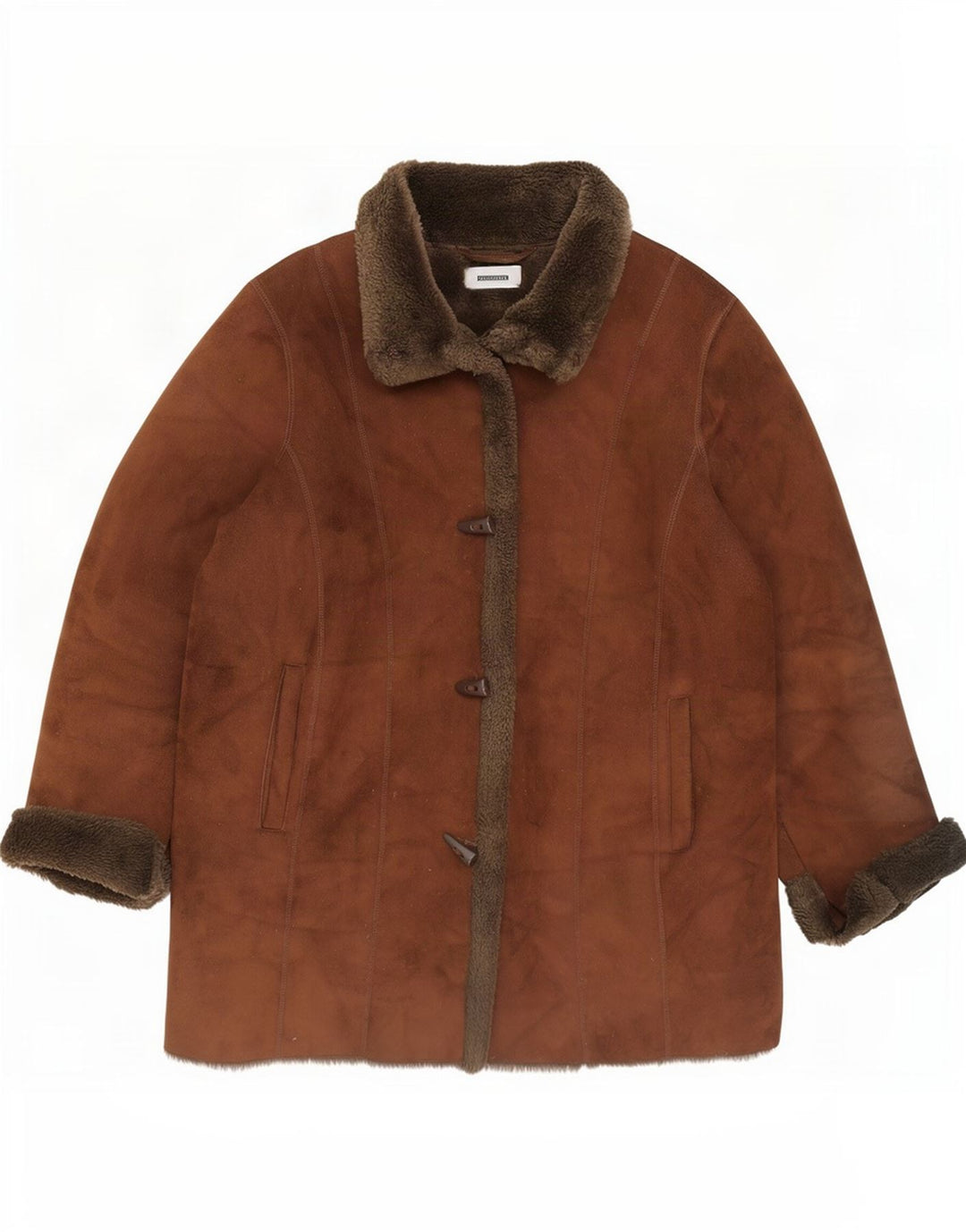 Sobretudo Sherpa feminino grande Wallis Reino Unido 16 grande acrílico marrom