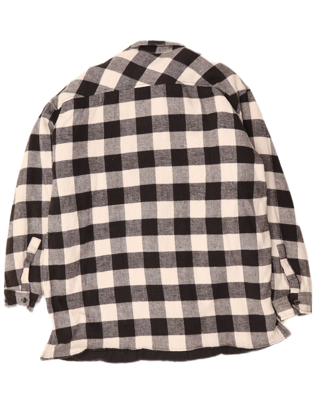 Camisa masculina de flanela VINTAGE 3XL algodão guingão preto