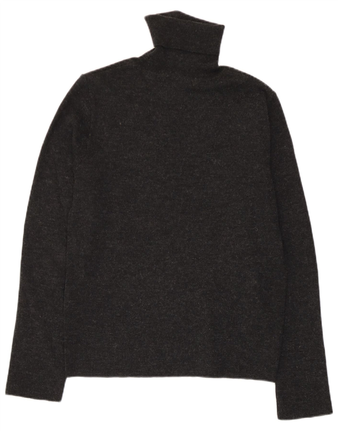 Suéter feminino Zara com gola redonda e acrílico manchado cinza médio UK 12
