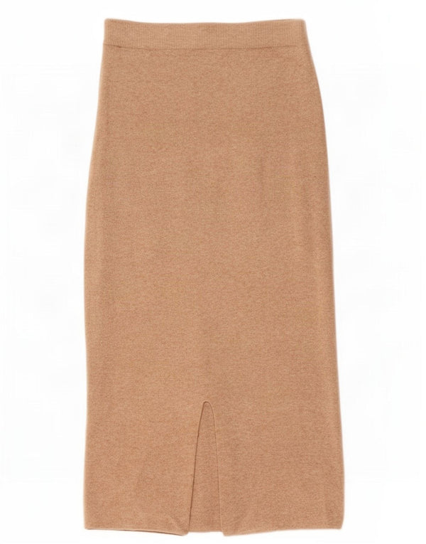 Oasis Womens Pencil Skirt XS W24 Beige Viscose