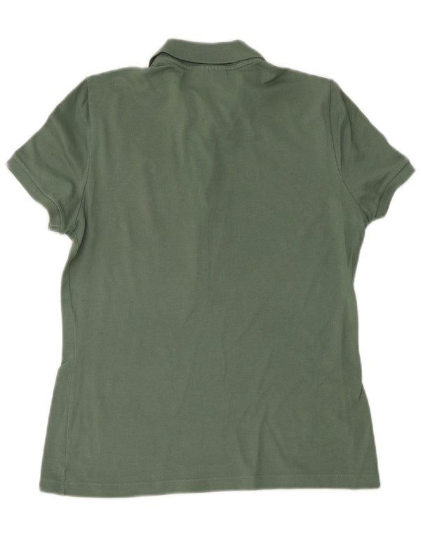 Camisa polo feminina LACOSTE Slim Fit tamanho 38 médio cáqui