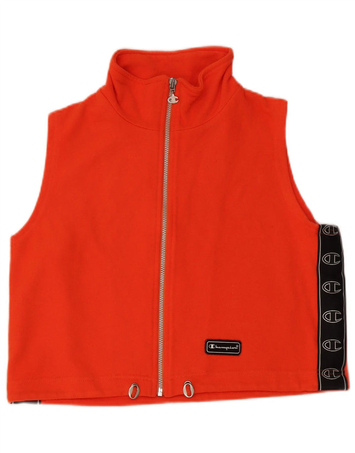 Jaqueta feminina Champion Crop Graphic Tracksuit UK 14 grande laranja